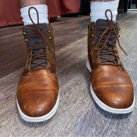 TIMBERLAND MEN'S GRAYDON MEMORY FOAM WATER RESISTANT SNEAKER BOOT BROWN Sz 8.5 - Picture 3 of 12